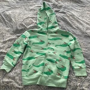 Jumping Beans Softest Fleece Alligator Zip Up Hoodie Jacket Size 6